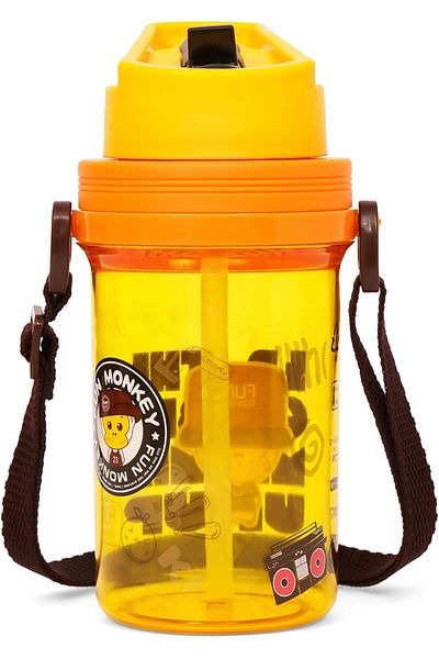 Generic Eazy Kids Water Bottle 500ml wt Straw - Yellow