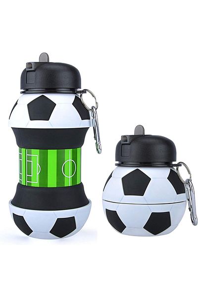 Generic Arabest Collapsible Water Bottle for Boys, 550ml Silicone Foldable Leakproof Sports Water Jugs for