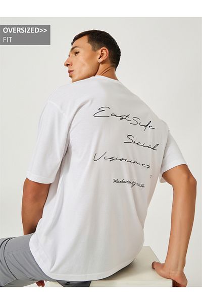 Styli Minimal Slogan Print Oversized T-Shirt