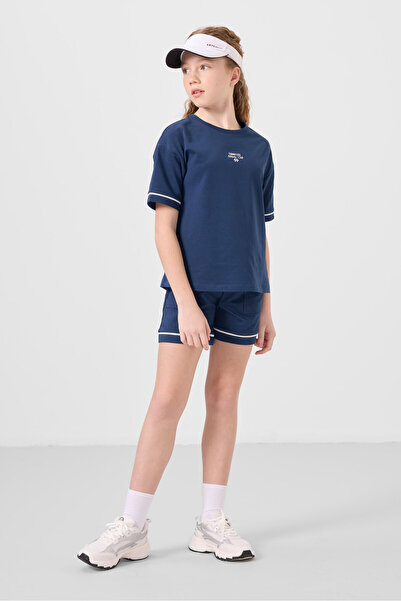 TOMMY LIFE Parlament Pamuklu Yumuşak Dokulu Standart Fit Basic Kız Çocuk Şort Takım - 75183