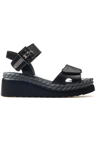 Venüs 2512303y Sandale cu talpă cu pană din piele naturală