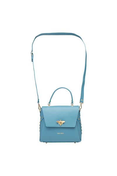 Toro Nero Olivia turquoise genuine leather women's bag