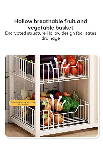 sharpdo Kitchen Cabinets, Kitchen Sstorage Racks, Floor-Standing Multi-layer Storage Cabinets 120*30*139CM