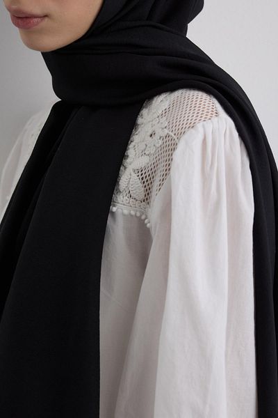 Fenza Paris Silk Black Color Cotton Shawl