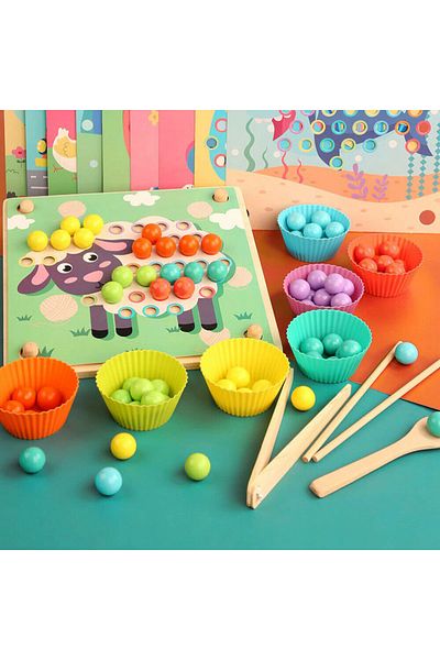 OEM Montessori educational wooden game, for memory, matching and sorting, 3 years +