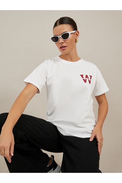 Styli Graphic Print Short Sleeve Oversized T-Shirt