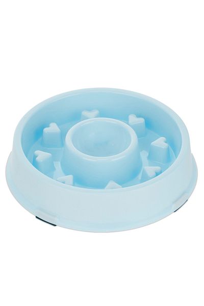 PUFO Bol pentru hrănire lentă Healthy Diet pentru câini, 20 cm, albastru