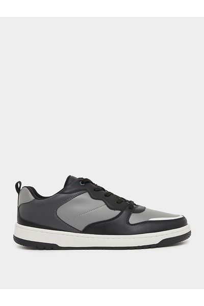 Styli Color Block Low Top Lace-Up Court Sneakers