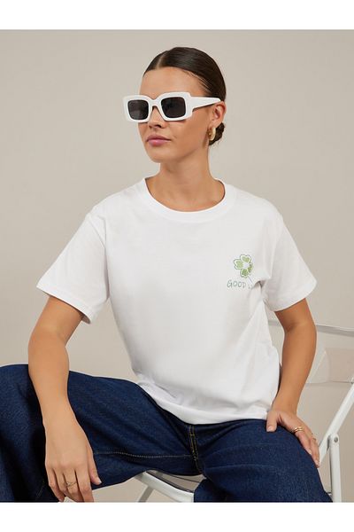 Styli Graphic Print Short Sleeve Oversized T-Shirt