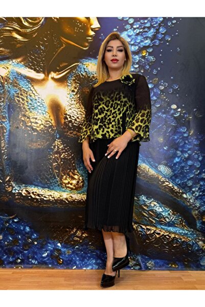 Yeşilmoda Abiye Elbise,çiçekli, Yüksek Kalite,astarli,fermuarlı,taşli,desenli,krep Şifon,leopar,pileli,midi