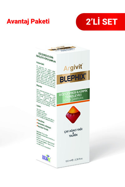 Argivit Blephix Göz Çevresi Ve Kirpik Temizleyici Köpük Şampuan 100 Ml, 2'li ...