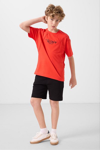 TOMMY LIFE Fiesta Cotton Soft Textured Oversize Printed Boy's T-Shirt - 11285