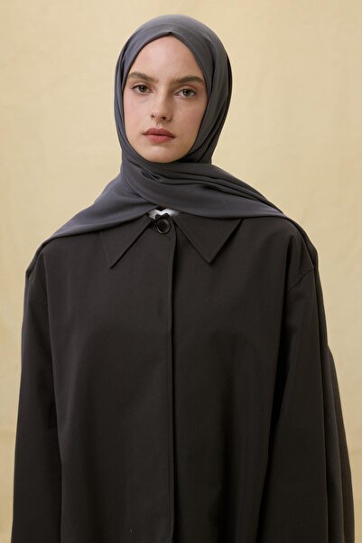 Fenza Paris Silk Anthracite Color Cotton Shawl