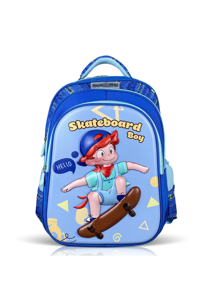 NovaKids 3D School Bag - Skater Blue, 16.5"
