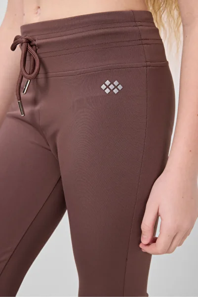 TOMMY LIFE Brown Flexible Standard Fit Basic Performance Spanish Leg Girls' Leggings - 75193