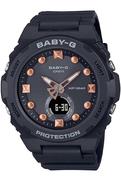 Casio Women Baby-G Analog Digital Black Dial Resin Band BGA-320-1ADR