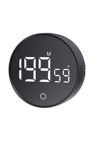 VODOOL Black Magnetic Led Digital Kitchen Timer Large Led Display Electronic Digital Timer Stopwatch Alarm