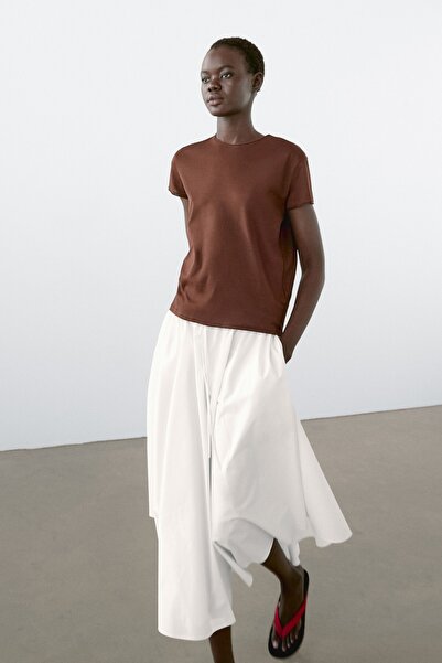 Massimo Dutti %100 pamuklu ve kısa kollu t-shirt