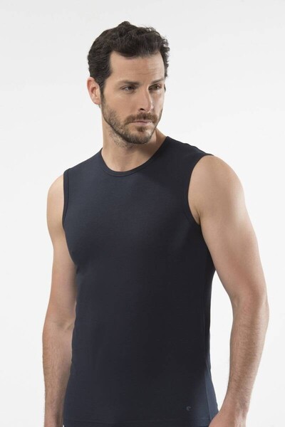 Cacharel Men's Crew Neck Sports Athlete Black