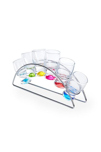 Fissman 6-Piece Shot Glasses 60ml With A Stand Glass