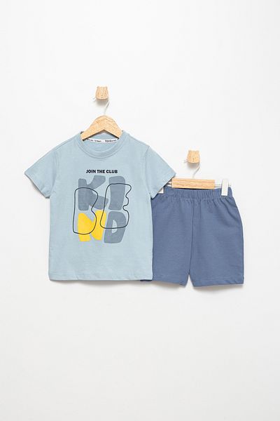 Favo Kids Boys' Summer 2-Piece Set - "Join the Club" Printed
