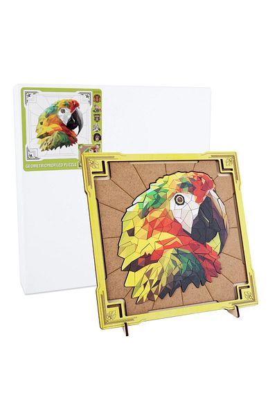 OEM Wooden Puzzle with Stand, Parrot, 120 Pieces, 3 Years+