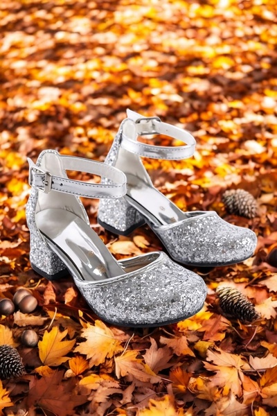 NeSe Shoes Sparkling Girls' High Heels, Evening Dress Shoes, Graduation