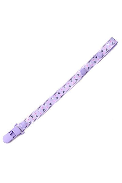 OEM Lant/snur suzeta sau jucarie, cu clips, imprimeu mov
