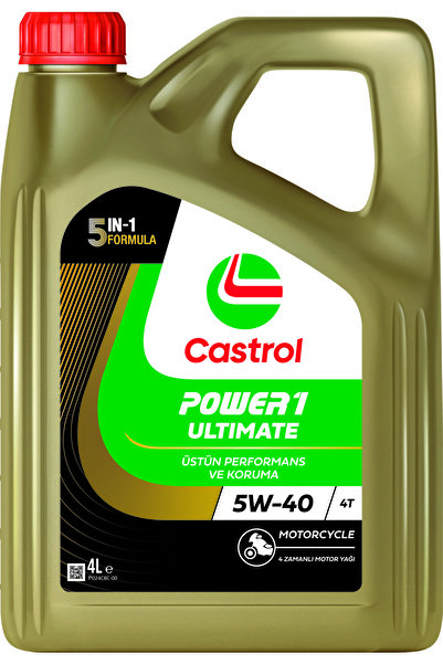 CASTROL POWER1 ULTIMATE 4T 5W-40 4 LİTRE MOTORSİKLET YAĞI