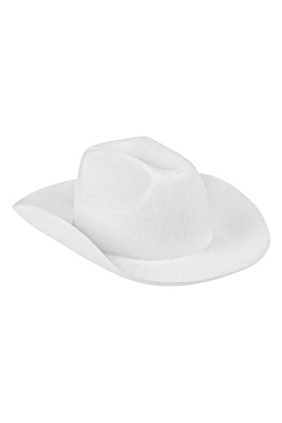 OEM Pălărie de cowboy albă, mărime universală, ideală pentru carnavaluri