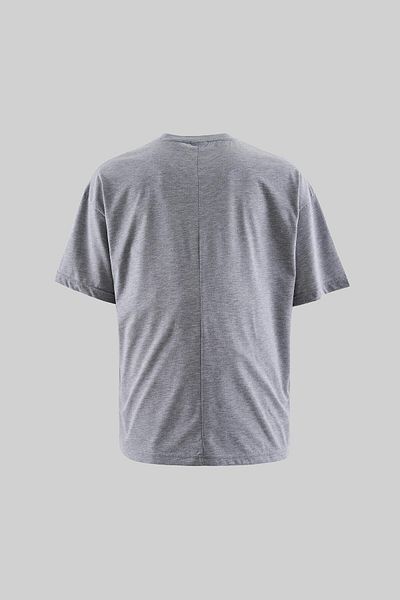 Machinist Men's Basic Super Cotton Oversize Gray Melange T-Shirt