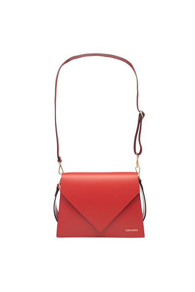 Toro Nero Women's red genuine leather bag Rebeca
