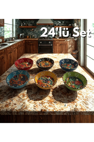 DEZİ Seramik Çini Kase, Çerezlik, Kahvaltı Sunum Kasesi, Hediyelik Meze Sunum...