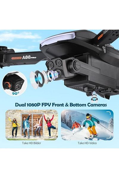 Cesiro Gerbala Foldable Drone for Kids and Beginners, FPV Drone with 1080P HD Camera, 360° Rotation, Sensor