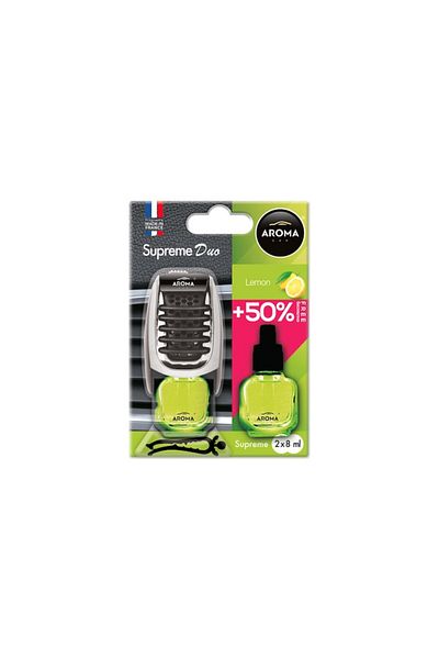 motor starter Car air freshener set + refill with adjustable intensity, Lemon