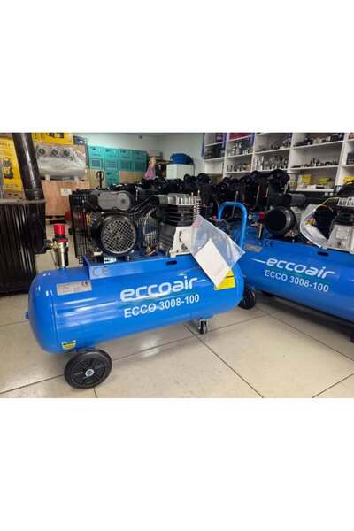 eccoair Dalgakıran 3008-100 Tek Kademe Pistonlu Kompresör 100 Litre