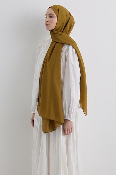 Fenza Paris Silk Mustard Color Cotton Shawl