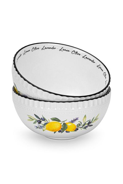 Fissman 2-Piece Bowl Lemon Provence 16cm Porcelain
