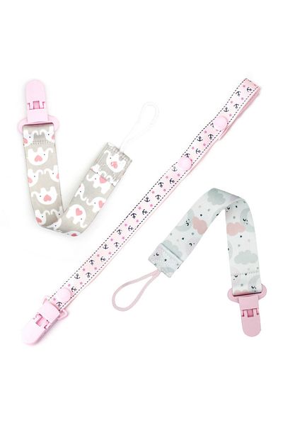 OEM Set 3 lanturi pentru suzeta sau jucarie, cu clips, pentru fetite