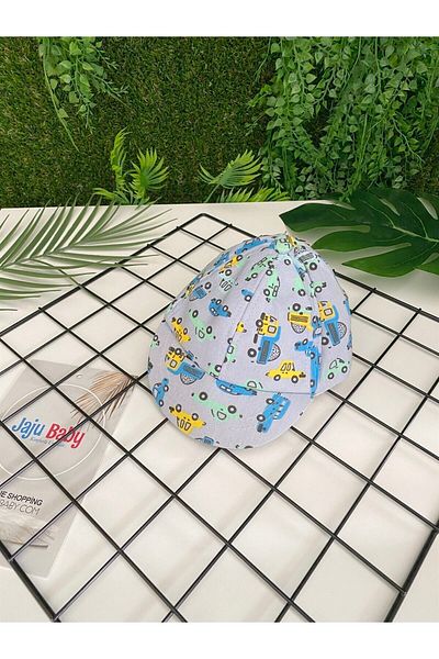 Jaju Baby Kitti 1-4 Years Colorful Car Patterned Children's Hat