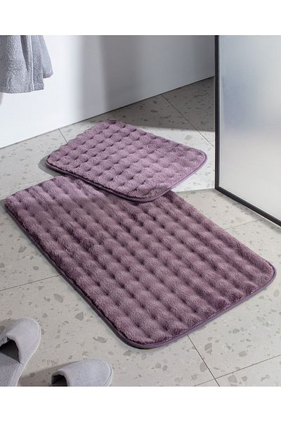 Madame Coco Reflet Bubble 2-teilige Badematte - Dunkle Pflaume