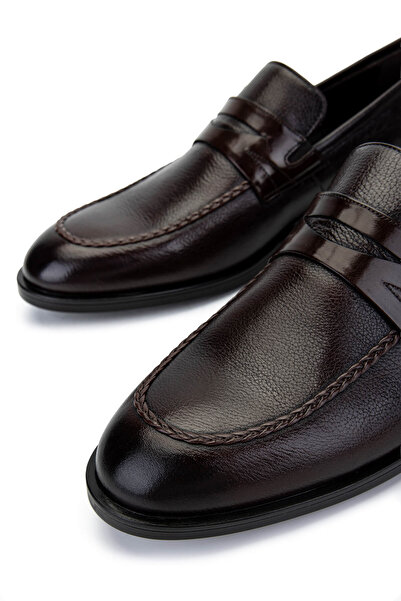 Tamer Tanca Erkek Hakiki Deri Kahverengi Klasik Ayakkabı