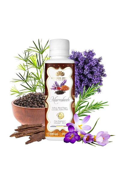 Cashmere Parfum de rufe MARRAKECH cu arome de șofran, piper negru, lavandă, papirus și oud, 200 ml