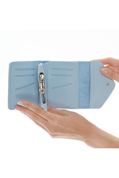 Ayleen Ayz Kadın Deri Çok Bölmeli Fermuarlı Cüzdan Kartlık Kağıt Para Uyumlu