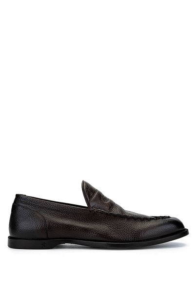 Tamer Tanca Men's Genuine Leather Brown Loafer Shoes