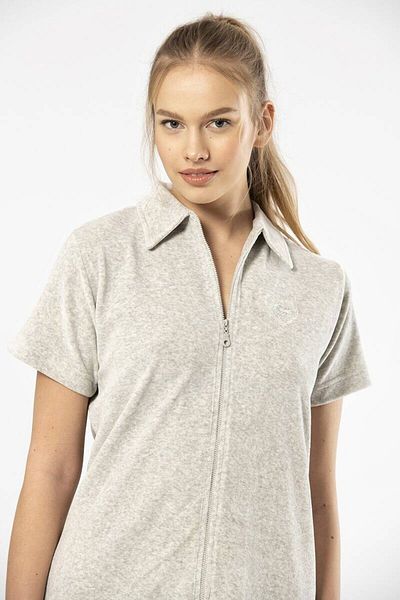 TÜREN Collared Zippered Dress