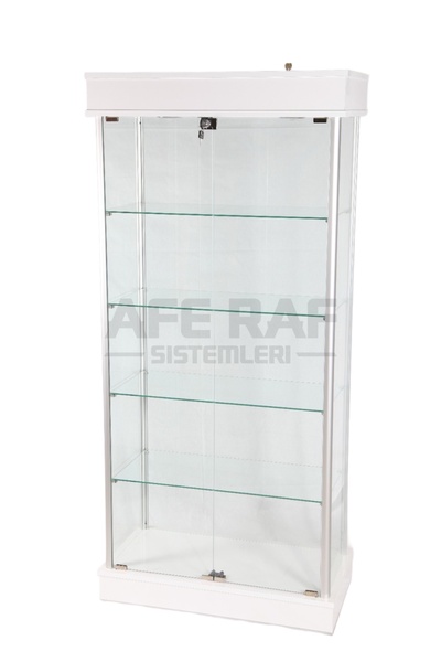 AZUCABİN Camlı Dolap , Camlı Vitrin, Koleksiyon Vitrini, Teşhir Vitrin-40x80x175