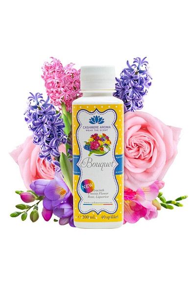 Cashmere Parfum de rufe BOUQUET cu arome de zambilă, frezie și trandafir, la final cu lemn dulce, 200ml