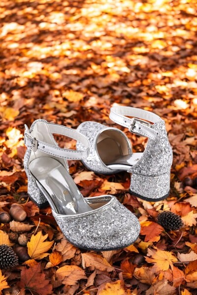 NeSe Shoes Sparkling Girls' High Heels, Evening Dress Shoes, Graduation