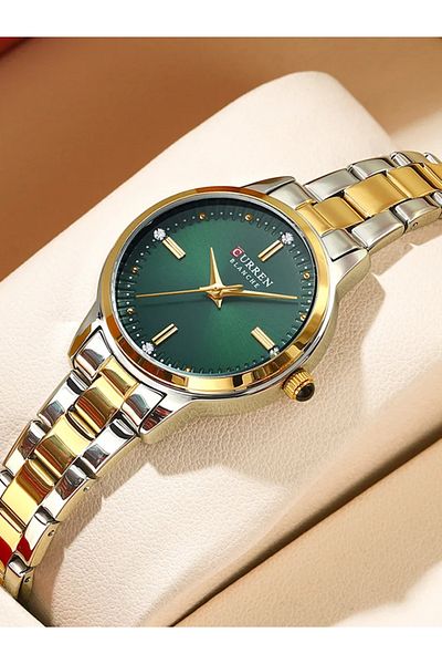 Curren 9094 For Women – Gold Green